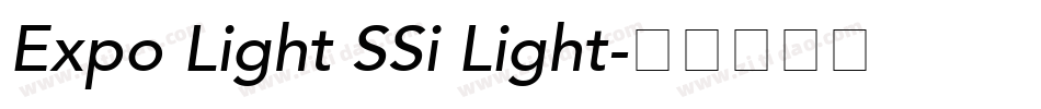 Expo Light SSi Light字体转换